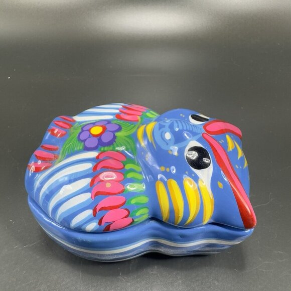 Mexican Pottery RedWare Trinket Dish Jewelry Holder Container Owl Pig Shaped VTG - Picture 7 of 12